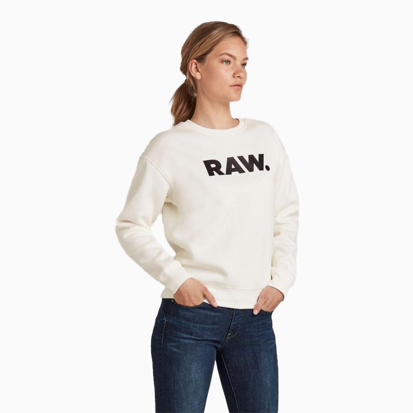 Women's Premium Core Raw Crew Neck Sweatshirt
