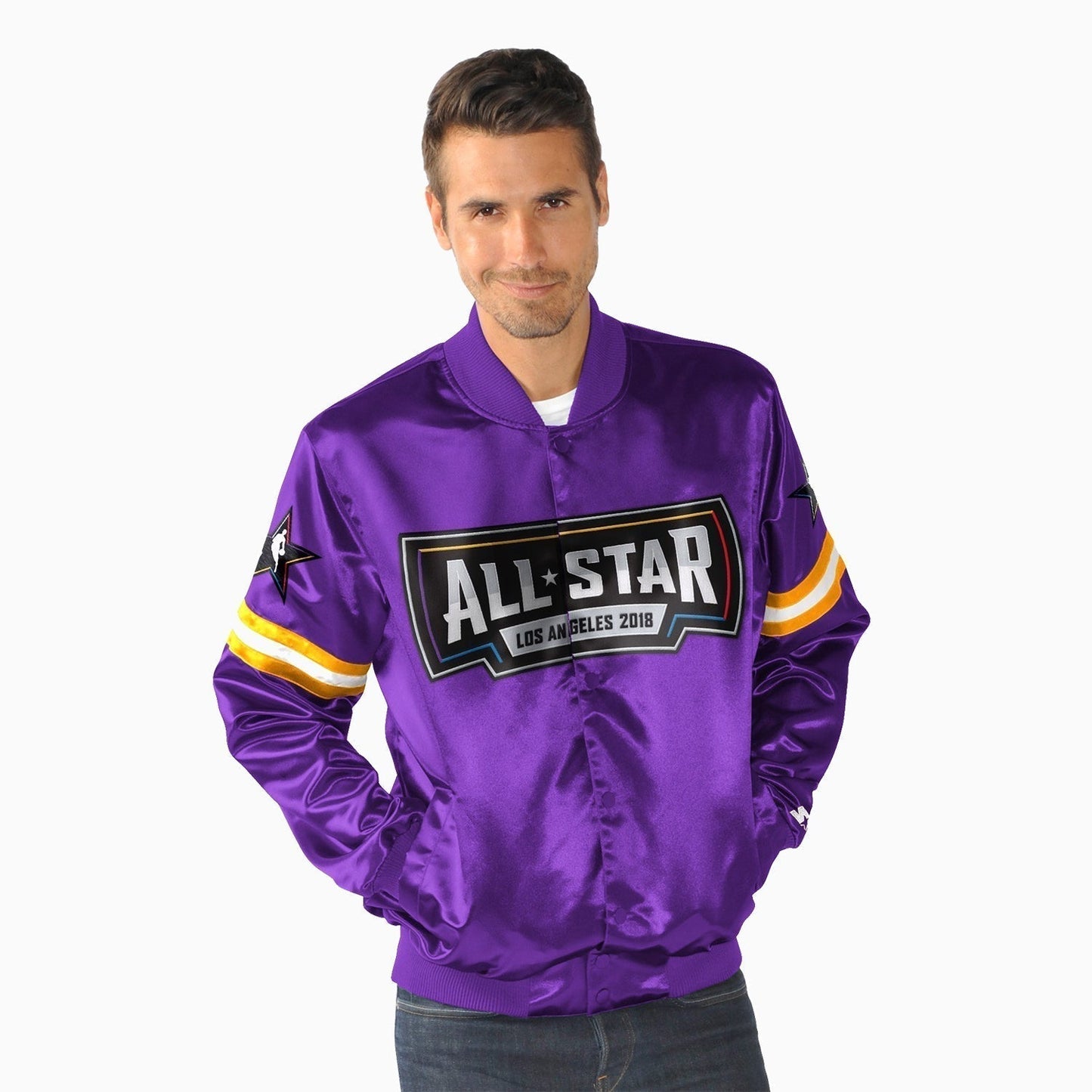 Men's NBA All Star Varsity Satin Jacket