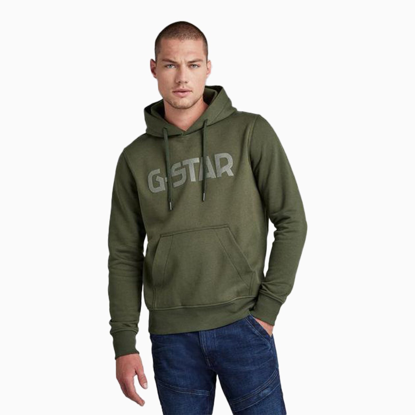 Men's G-Star Logo Pull Over Hoodie