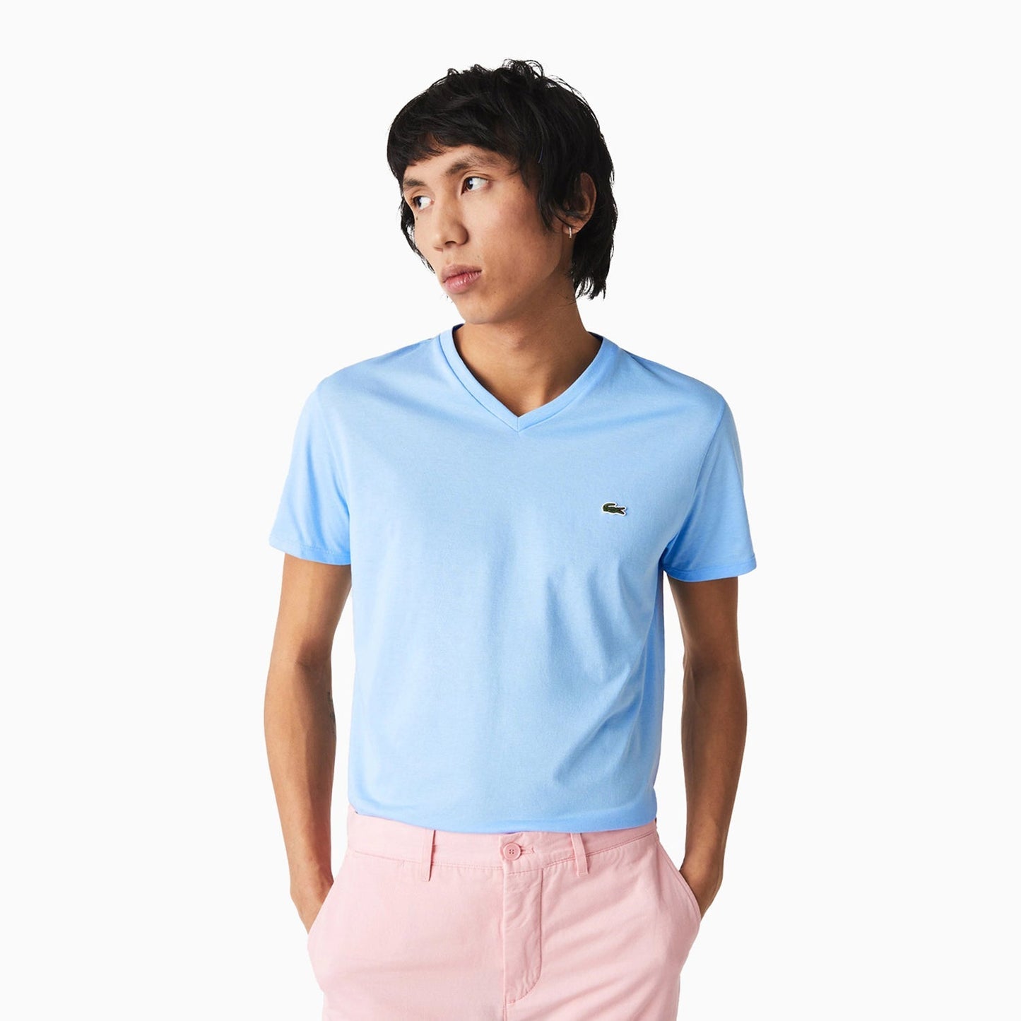 Men's Pima Cotton V-Neck Jersey T Shirt