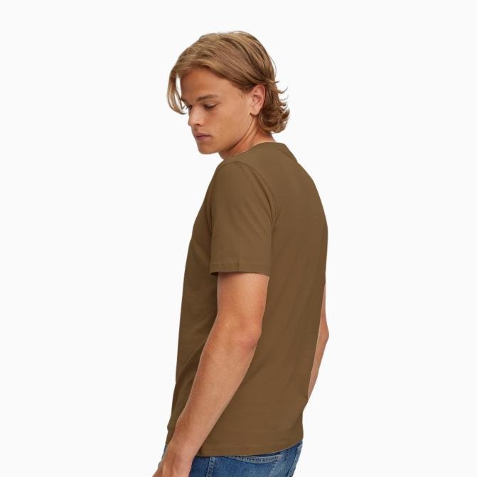 Men's Cotton Jersey T-Shirt With Rubber Print Logo