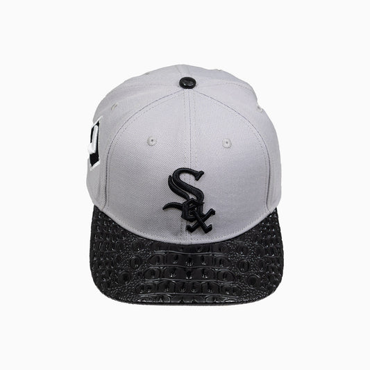Chicago White Sox Hat With Leather Visor