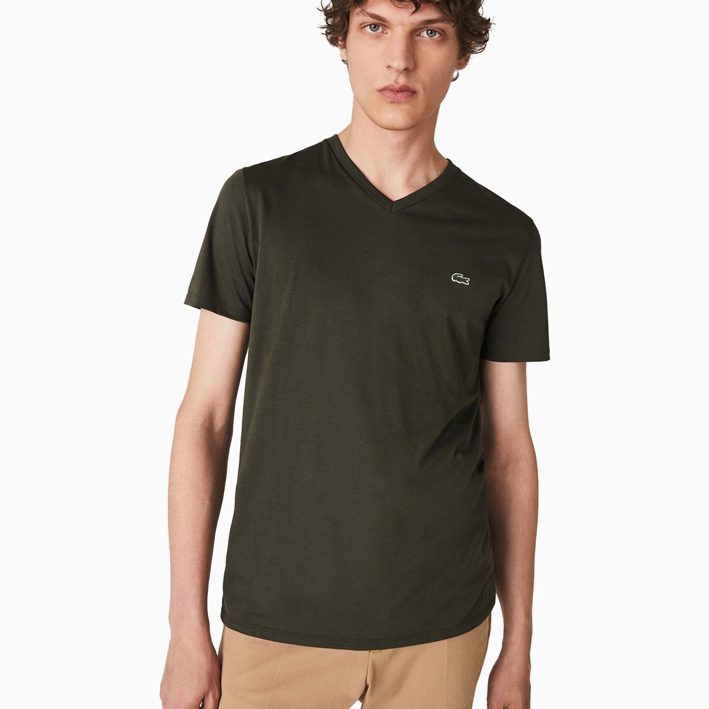 Men's Pima Cotton V-Neck Jersey T Shirt