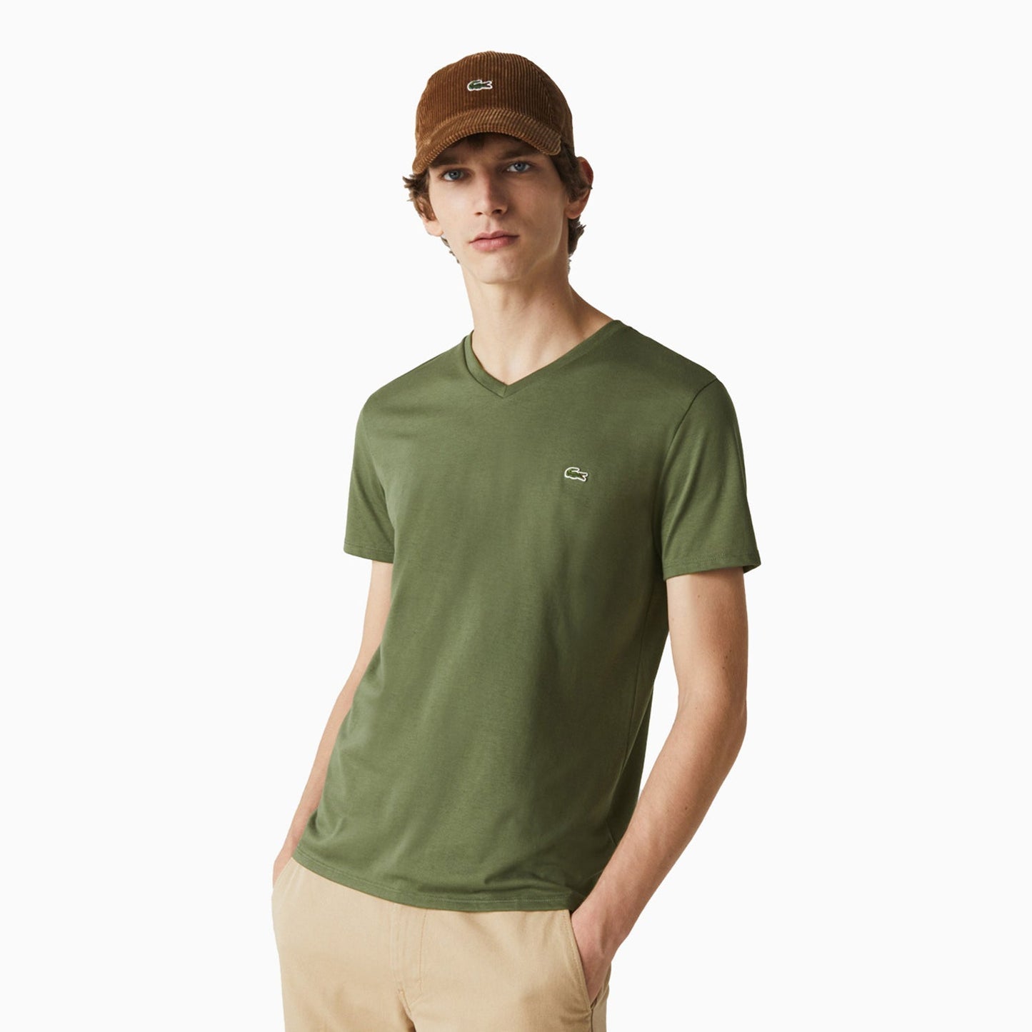 Men's Pima Cotton V-Neck Jersey T Shirt