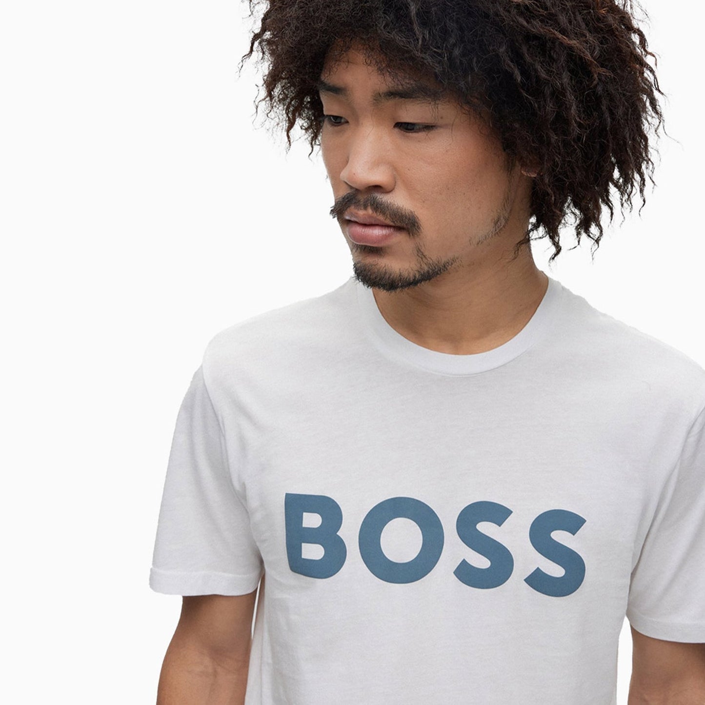 Men's Cotton Jersey With Rubber Print Logo T Shirt