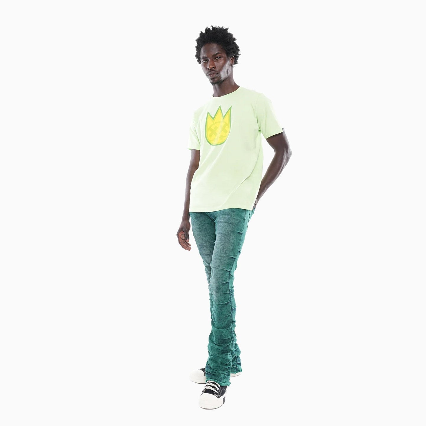 Men's 3D Clean Shimuchan Logo Crew Neck T-Shirt