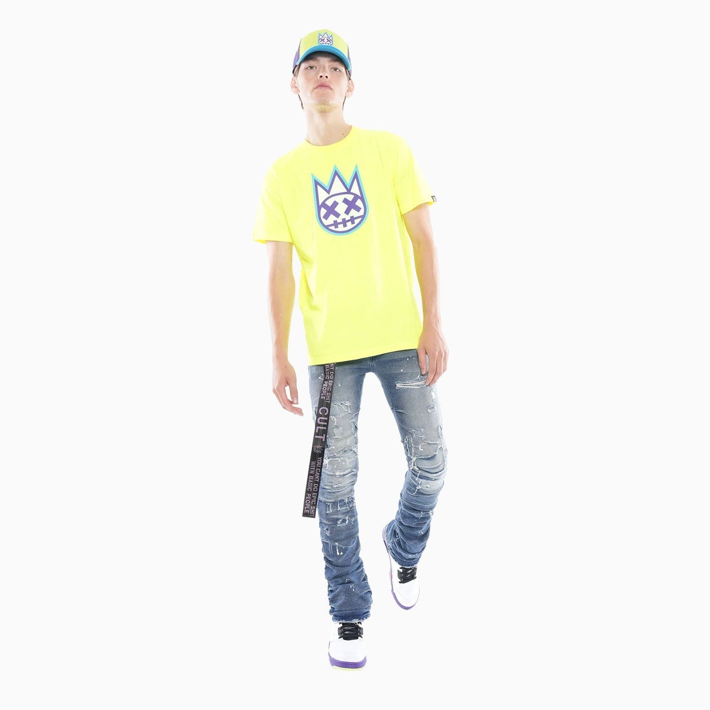 Men's 3D Clean Shimuchan Logo Crew Neck T-Shirt