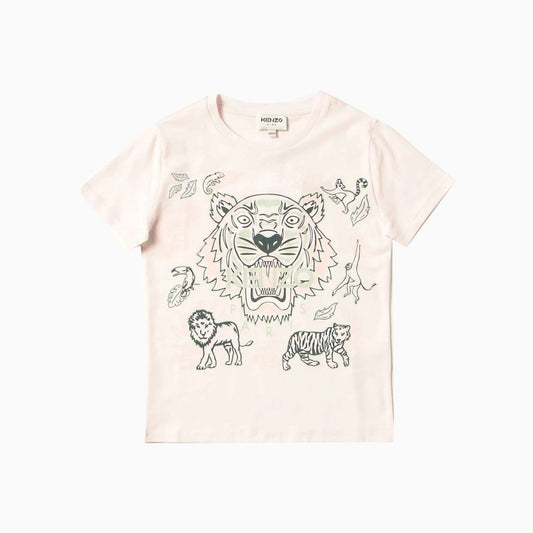 Kid's Tiger Logo Short Sleeve T Shirt