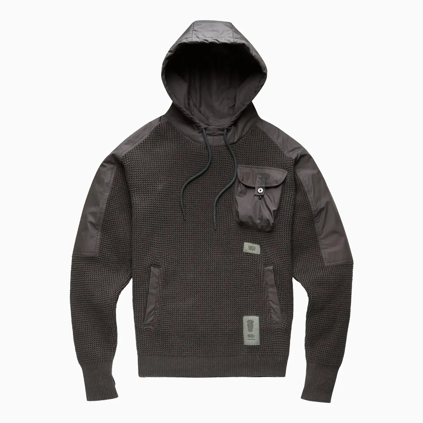 Men's Woven Mix Knit Hoodie