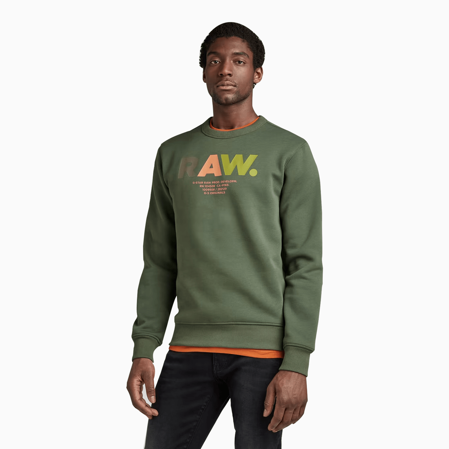 Men's Multi Colored Raw Sweatshirt