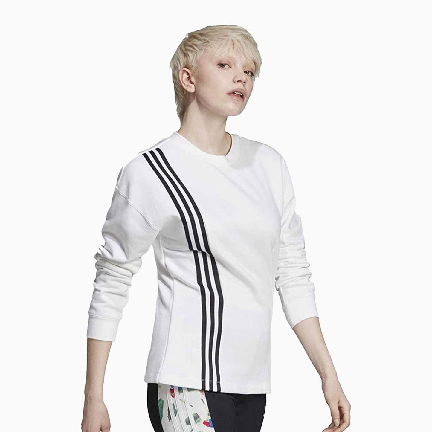 Women's Essentials 3-Stripes Fleece Sweatshirt