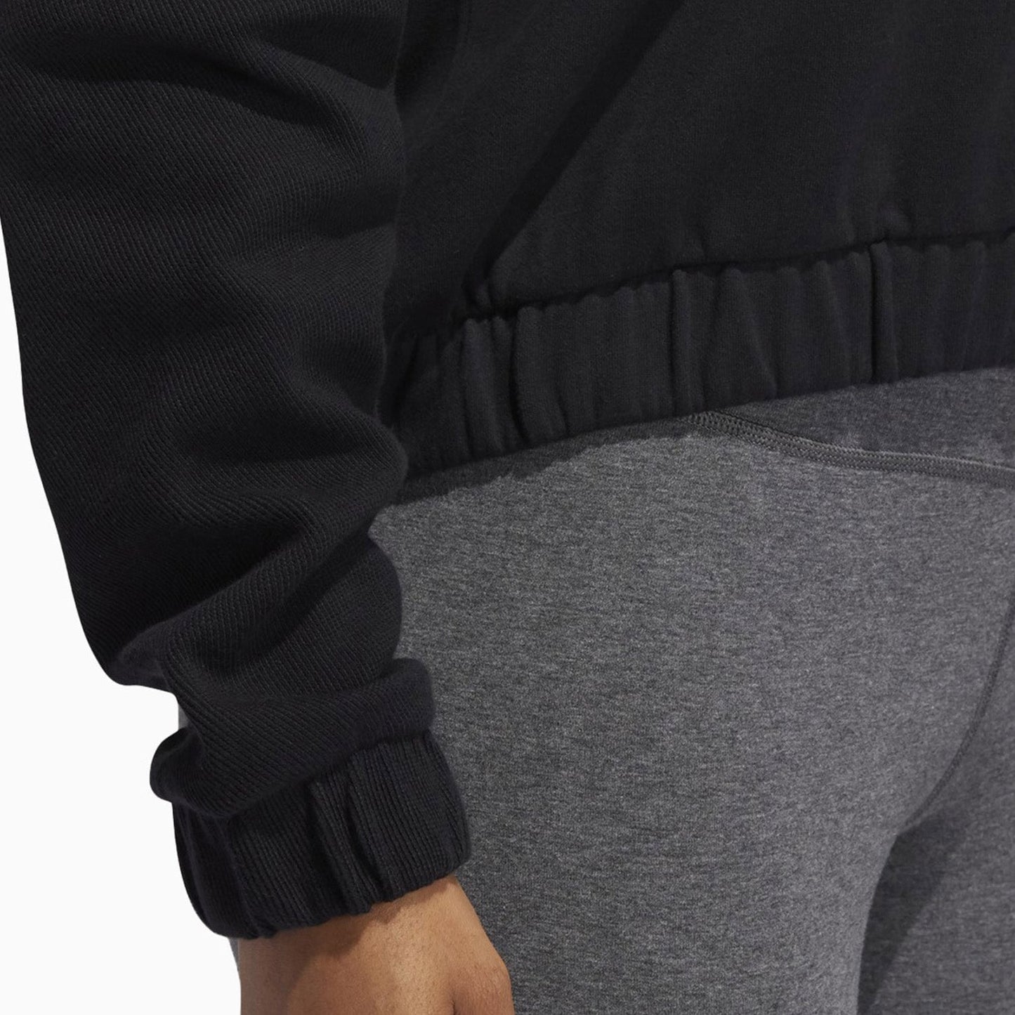 Women's Black Rib Crew Sweatshirt