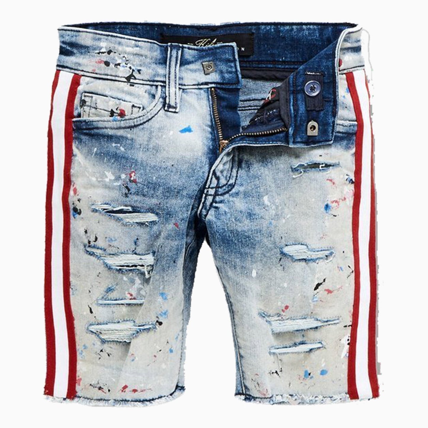 Kid's Sparta Striped Denim Shorts