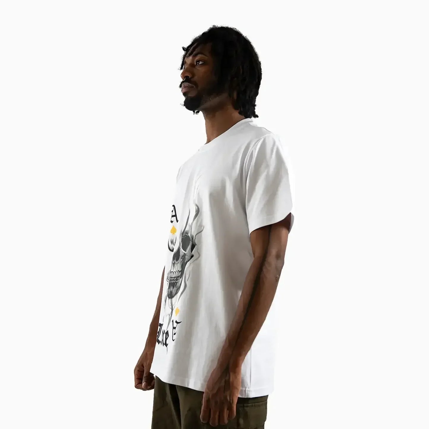 Men's Ace of Spades Skull Graphic Short-Sleeve T-Shirt