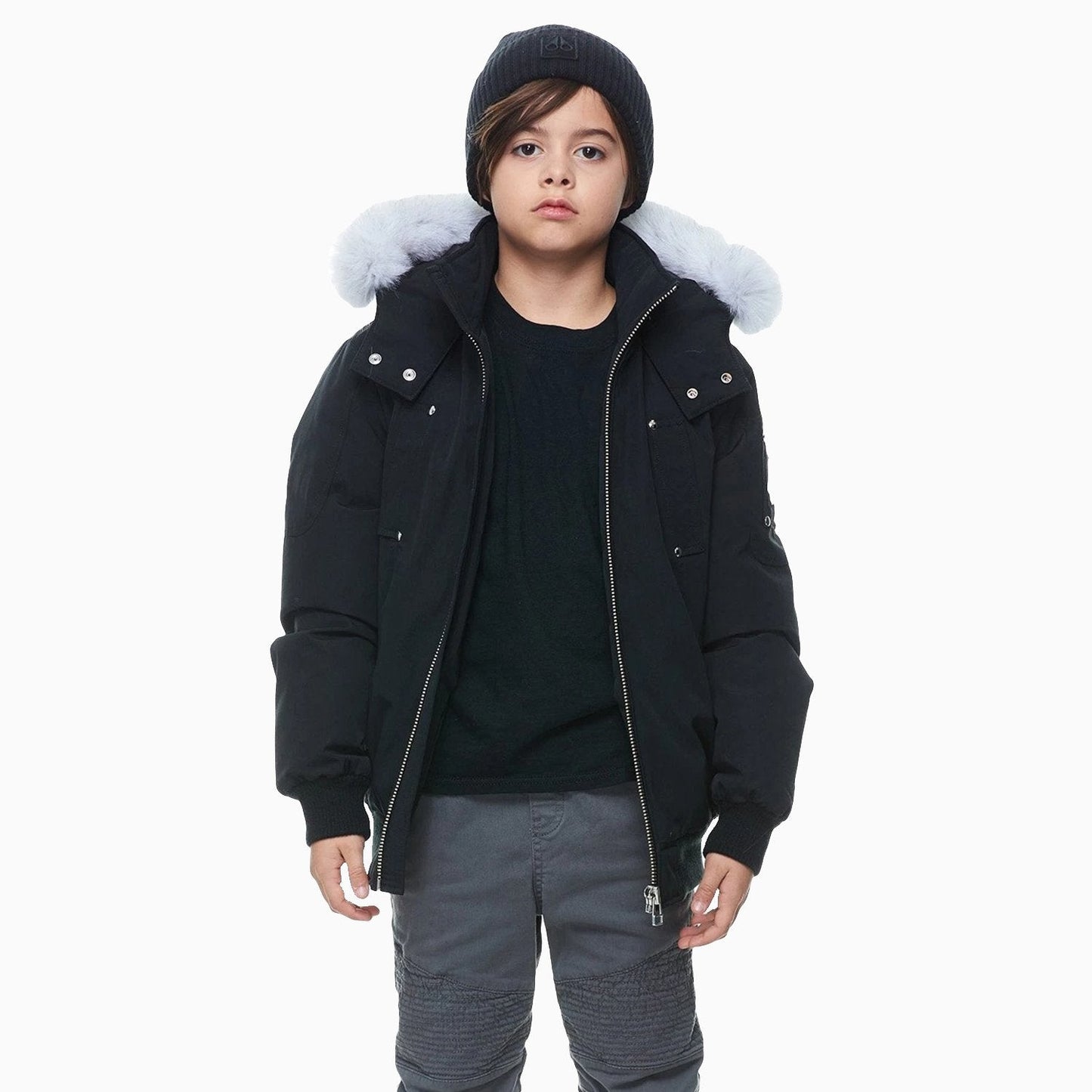 Kid's Fur Bomber Jacket