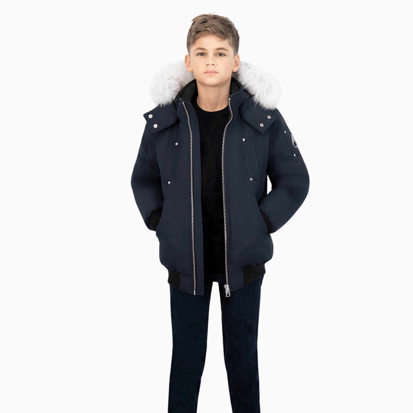 Kid's Fur Bomber Jacket