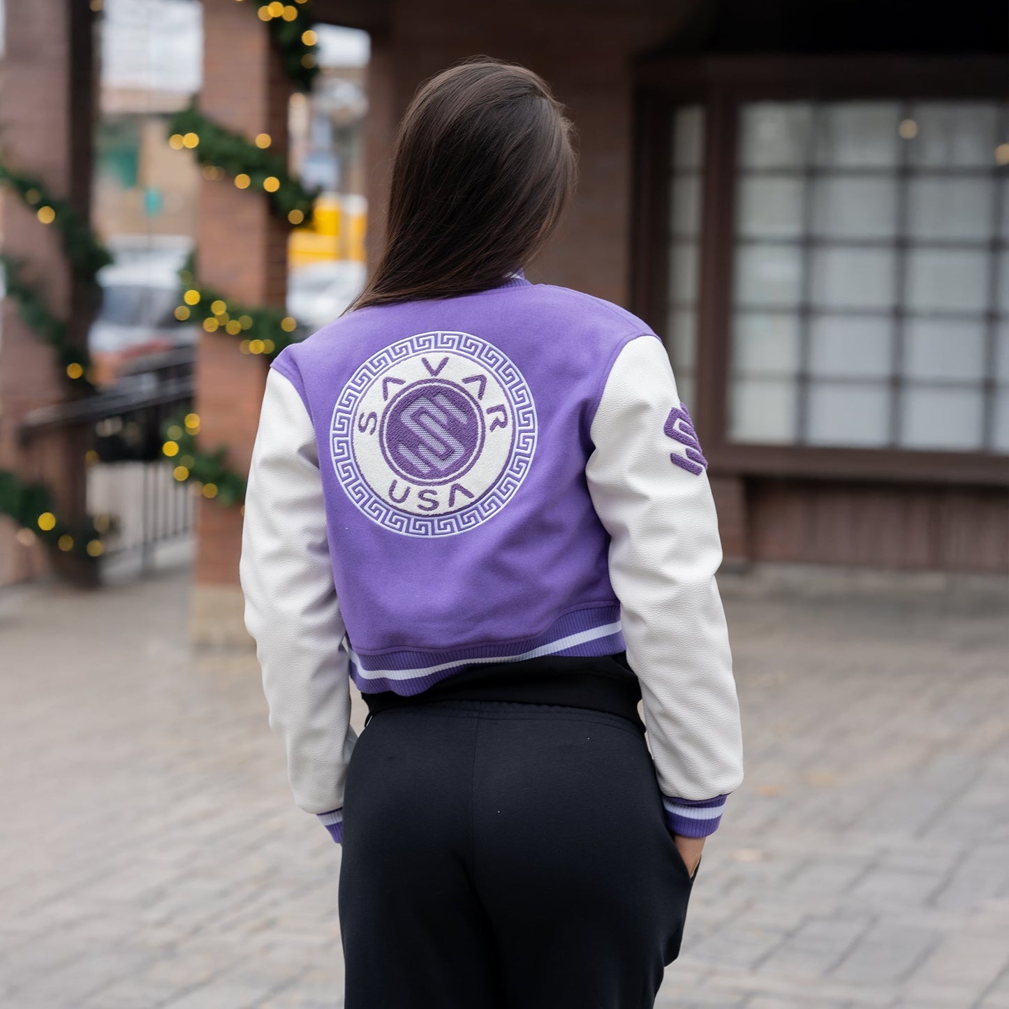 Women's Circle Wool Varsity Jacket