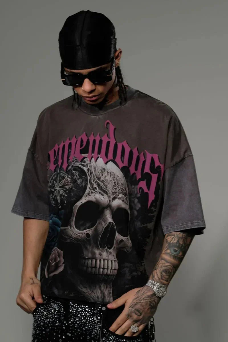 Men's Wide Crop Fit Drop Shoulders T-Shirt