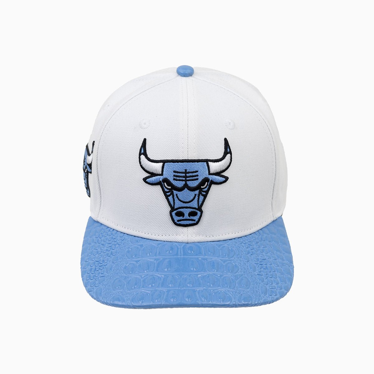 Chicago Bulls NBA Leather Visor Wool Snapback Hat