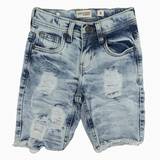 Kid's Little Wild Tiger Denim Shorts