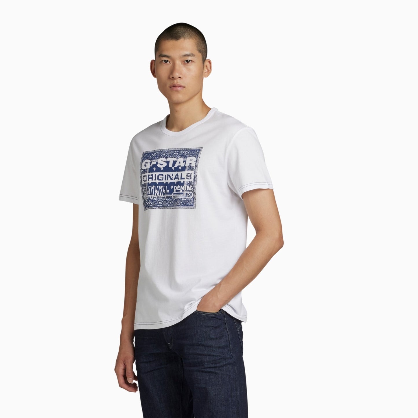 Men's Bandana R T Crew Neck T Shirt