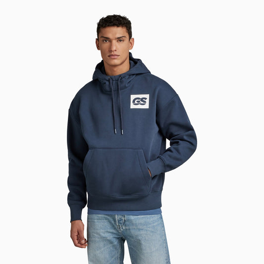 Men's GS Raw Back Graphic Loose Pull Over Hoodie
