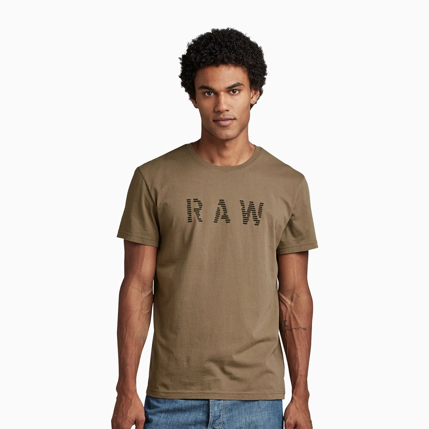 Men's Raw Short Sleeve T Shirt