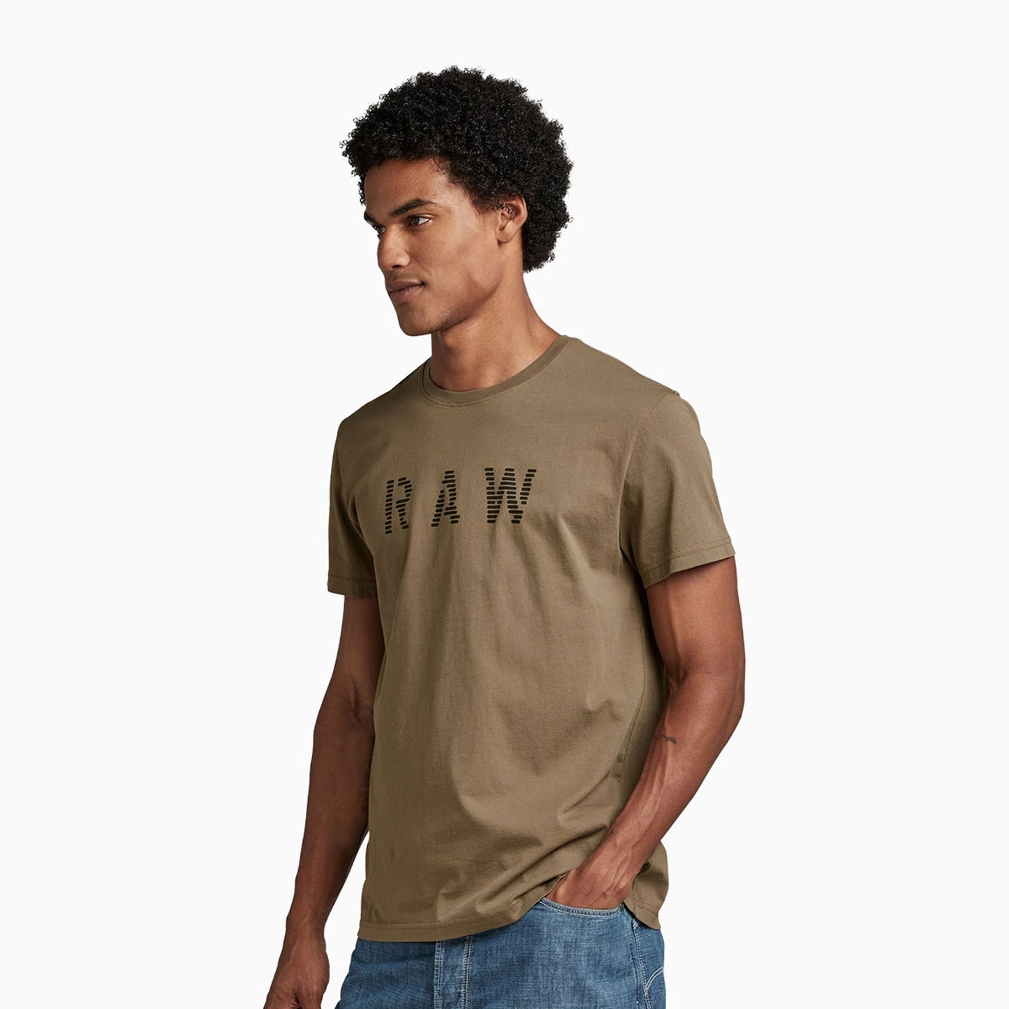Men's Raw Short Sleeve T Shirt
