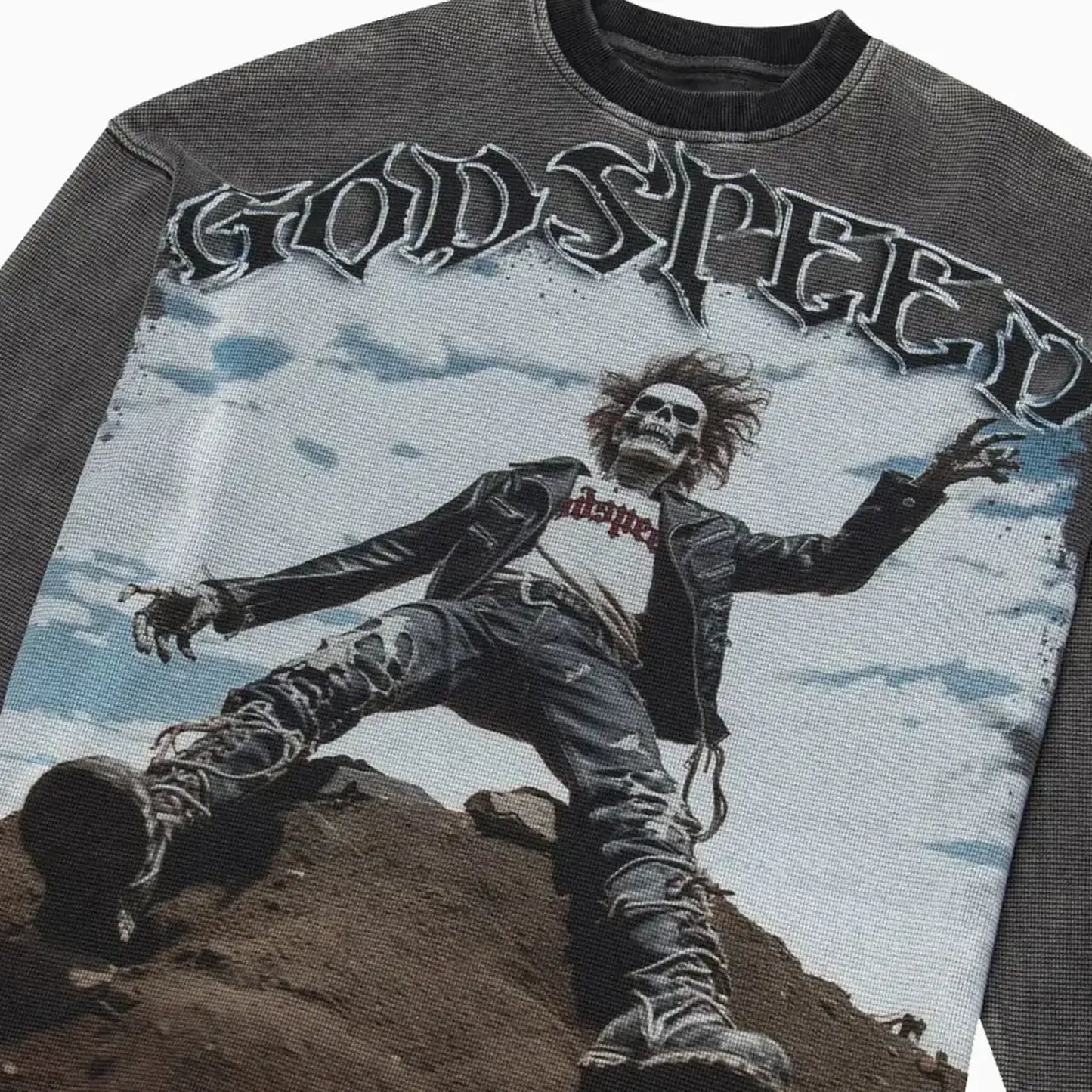 Men's Rocker Thermal Grey Wash Sweatshirt