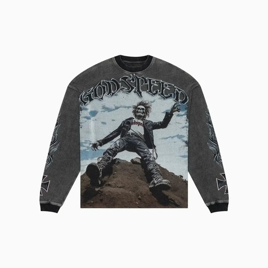 Men's Rocker Thermal Grey Wash Sweatshirt