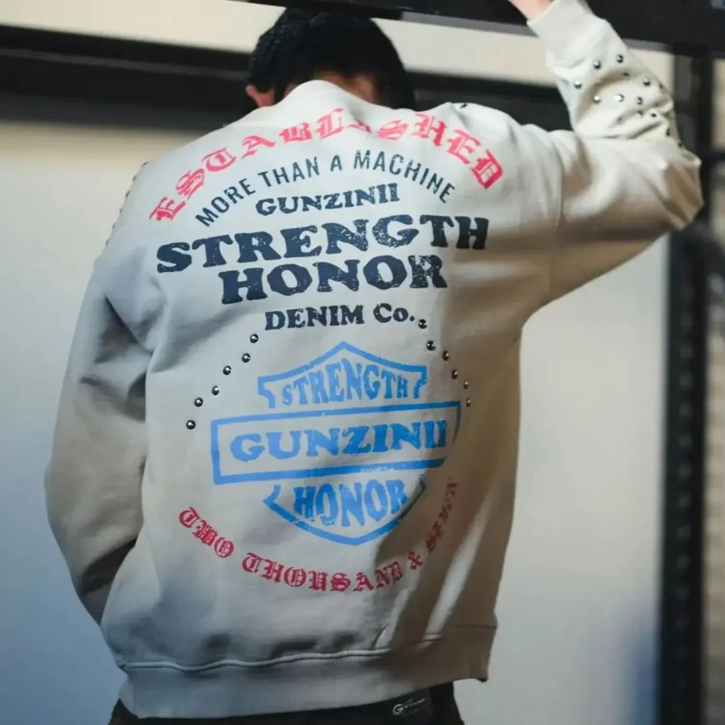 Men's Strength Honor Crew Neck Sweat Shirt