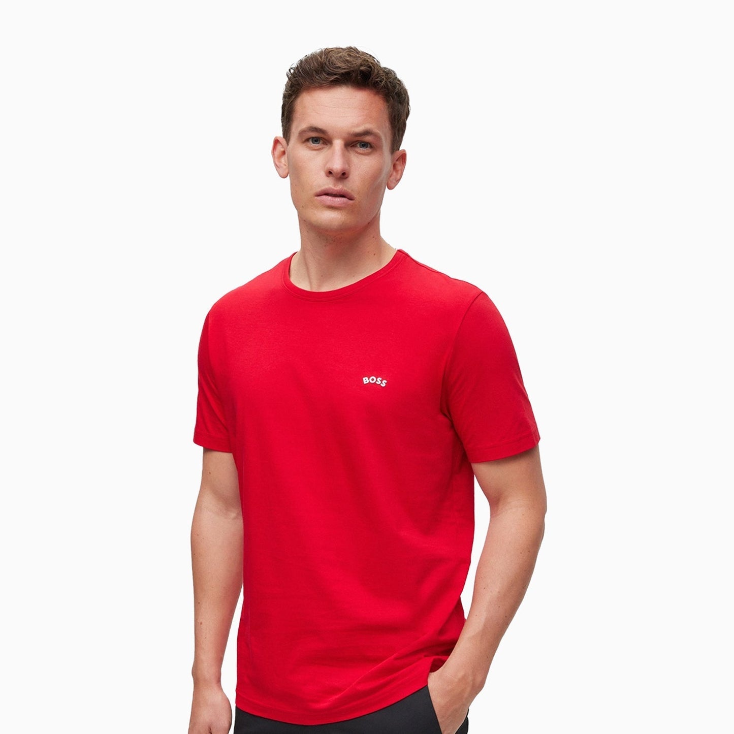 Men's Organic Cotton T-Shirt With Curved Logo