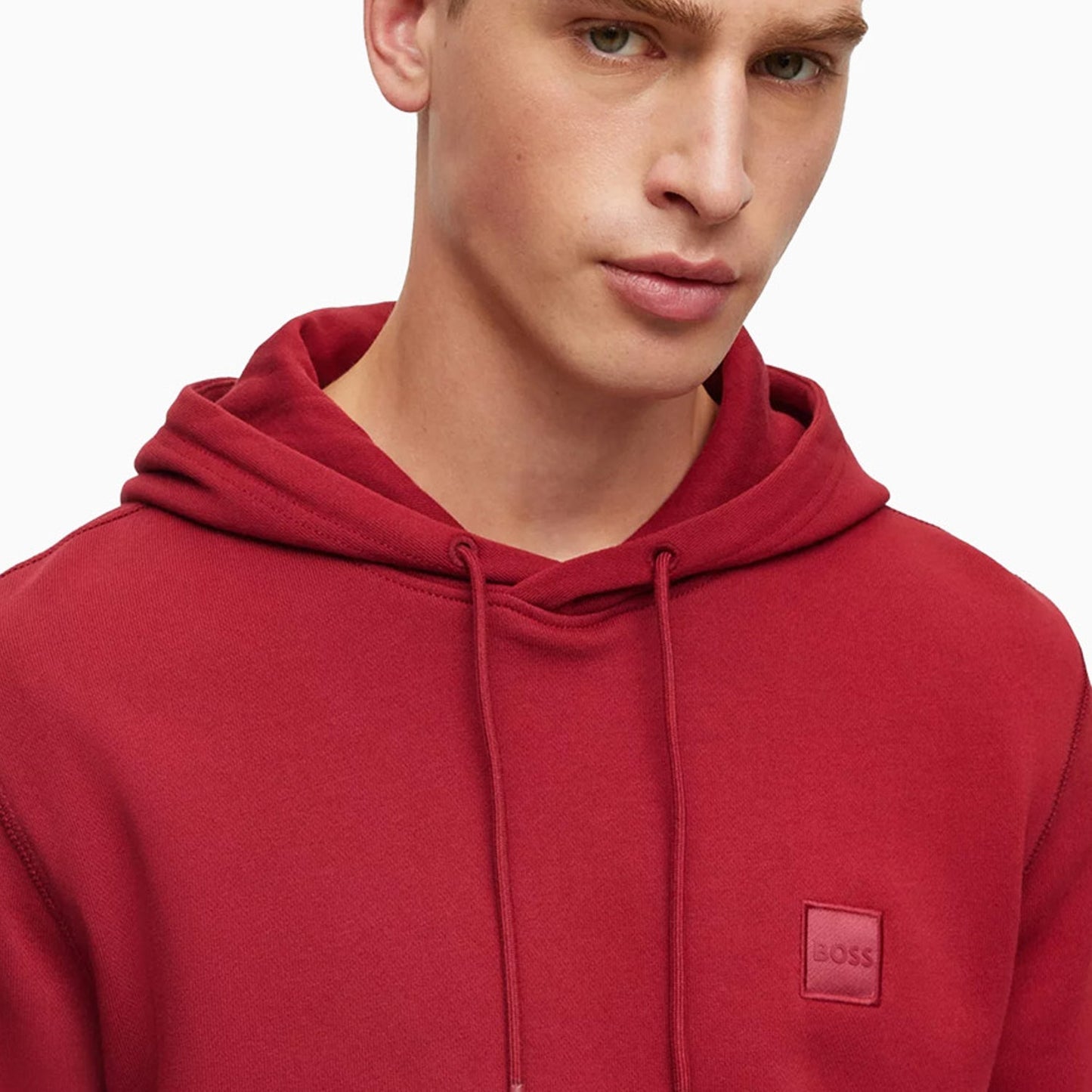 Men's Cotoon Terry Hoodie With Logo Patch