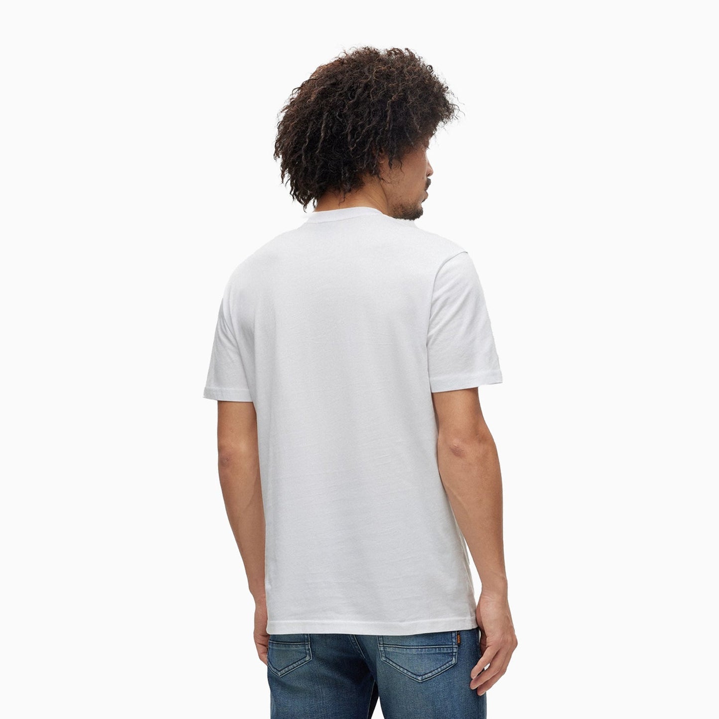 Men's Cotton Jersey With Rubber Print Logo T Shirt