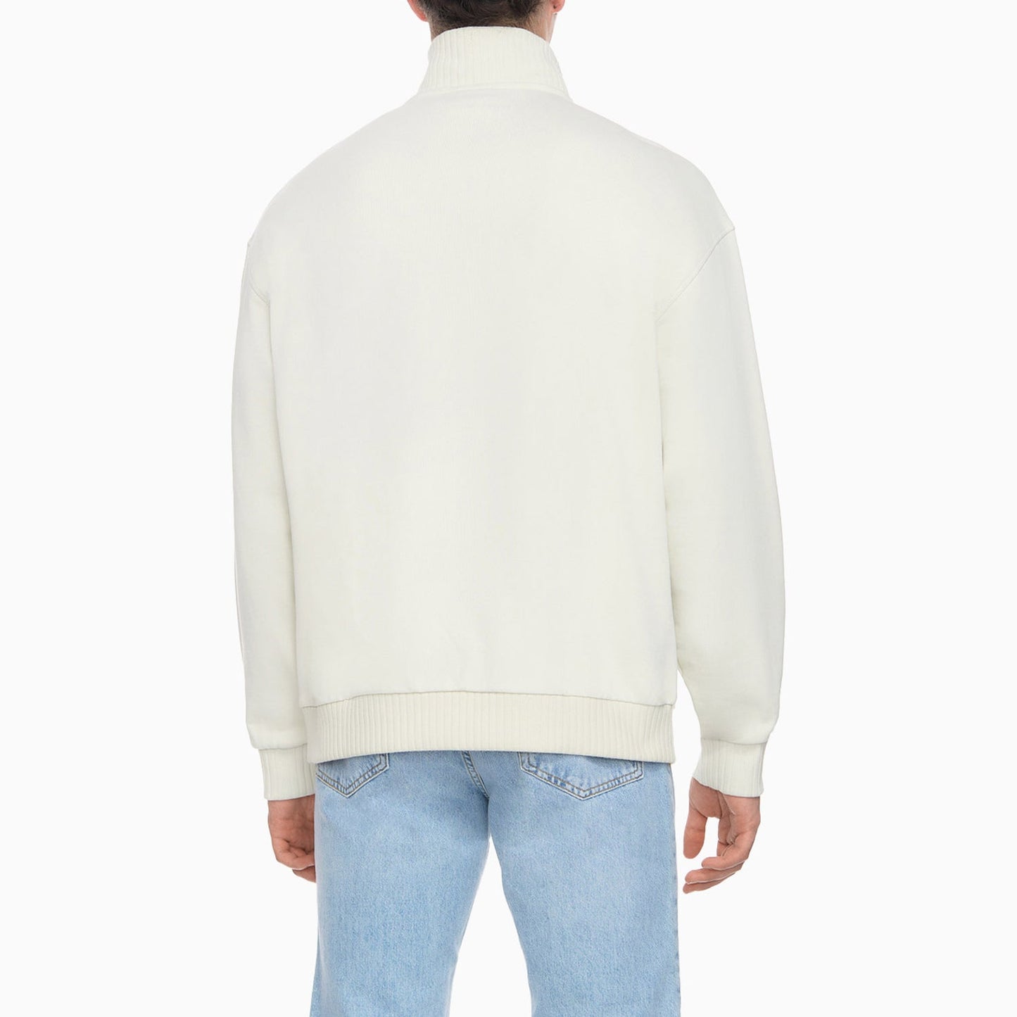 Men's Logo Detail High Crew Neck Sweatshirt