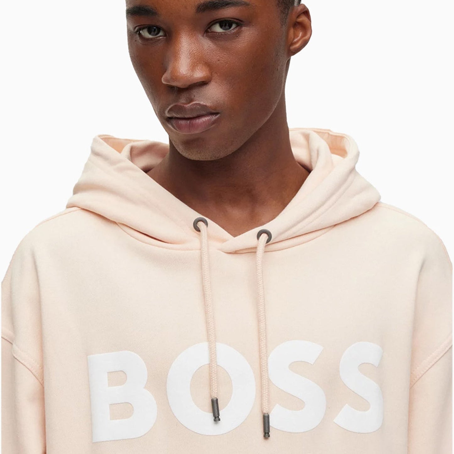 Men's Logo Print Hoodie In French Terry Cotton