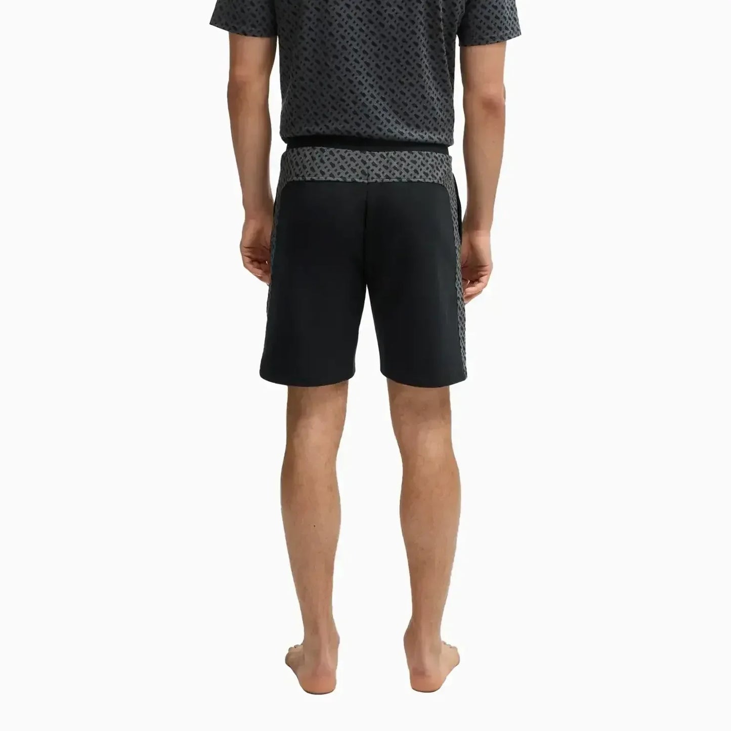 Men's Shorts With Monogram Pattern Panels