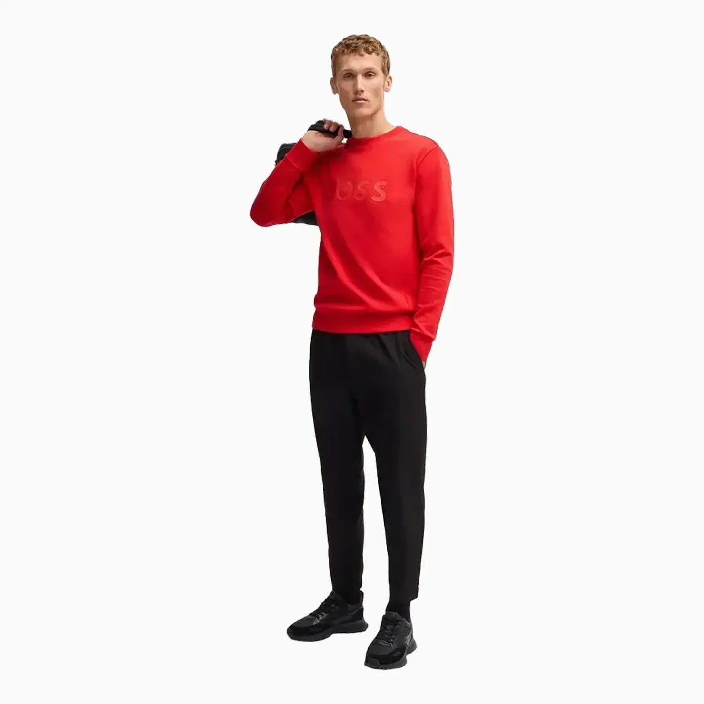 Men's Stretch Cotton Sweatshirt With Sandwich Logo