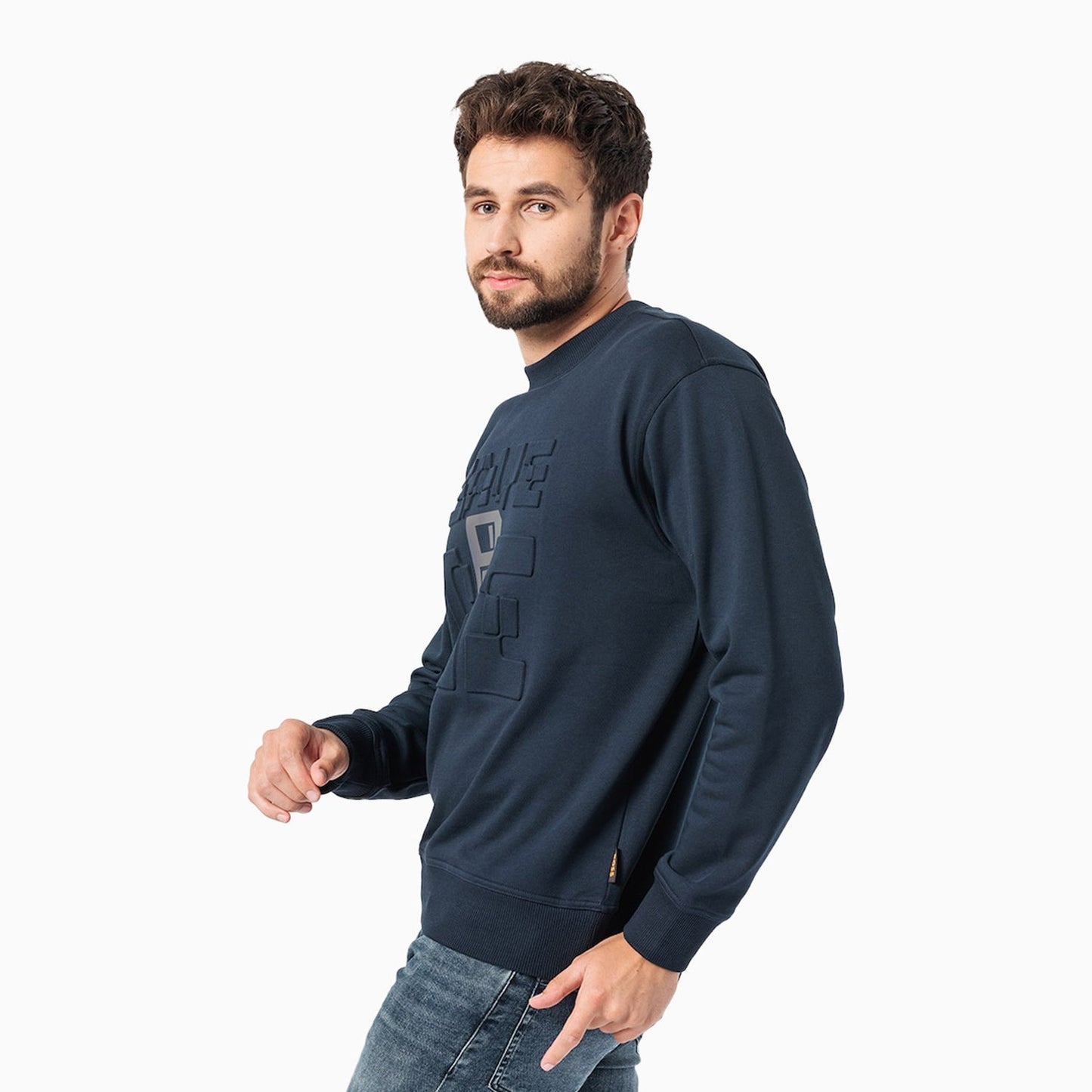 Men's Weridesent Sweatshirt With Oval Neckline
