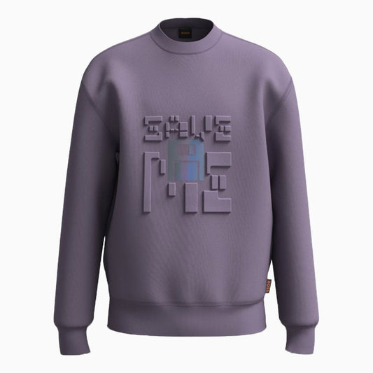 Men's Weridesent Sweatshirt With Oval Neckline