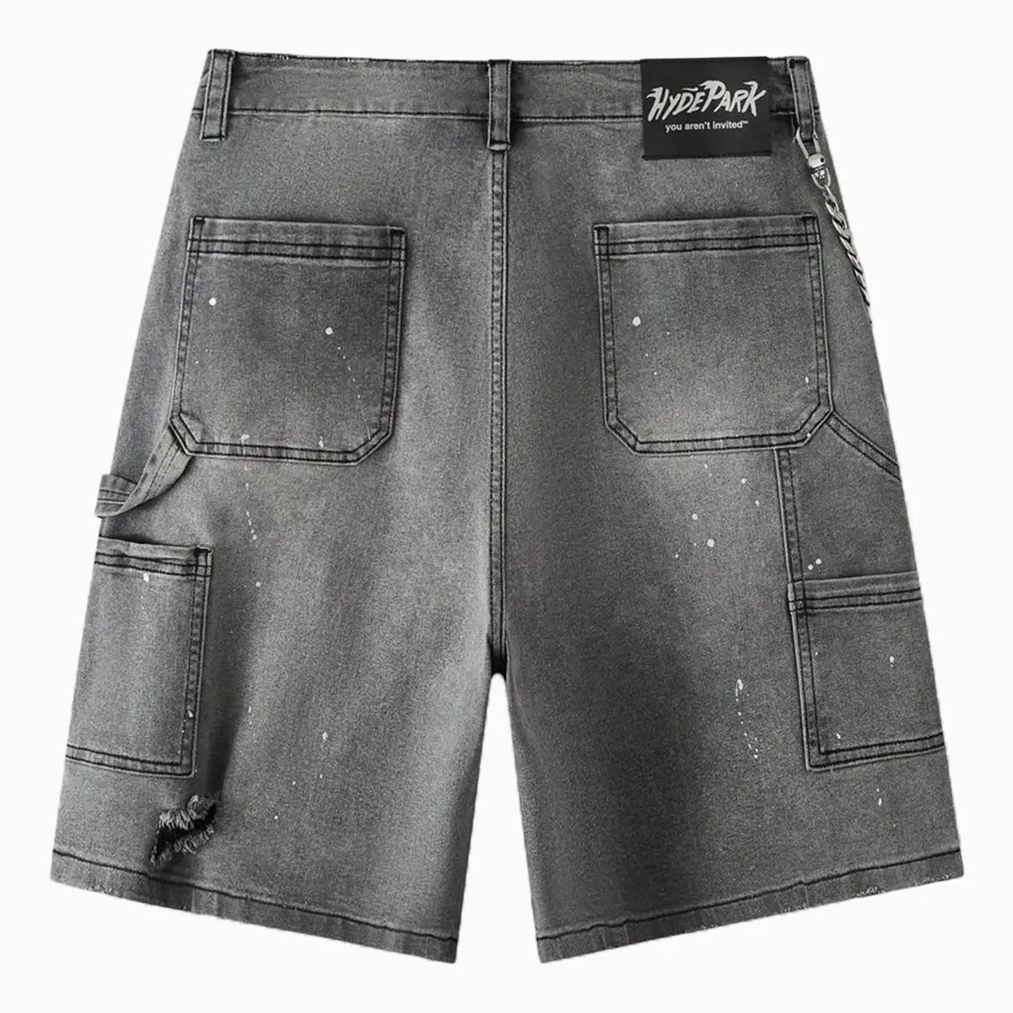 Men's Double Knee Denim Work Shorts