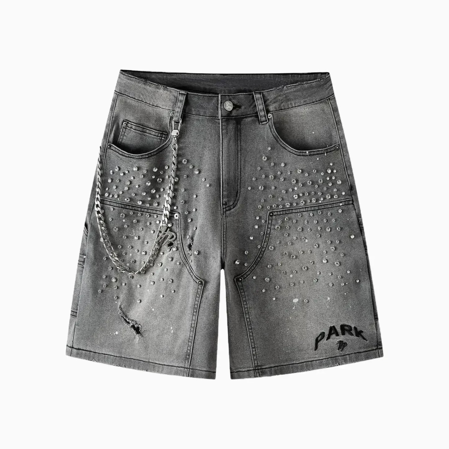 Men's Double Knee Denim Work Shorts