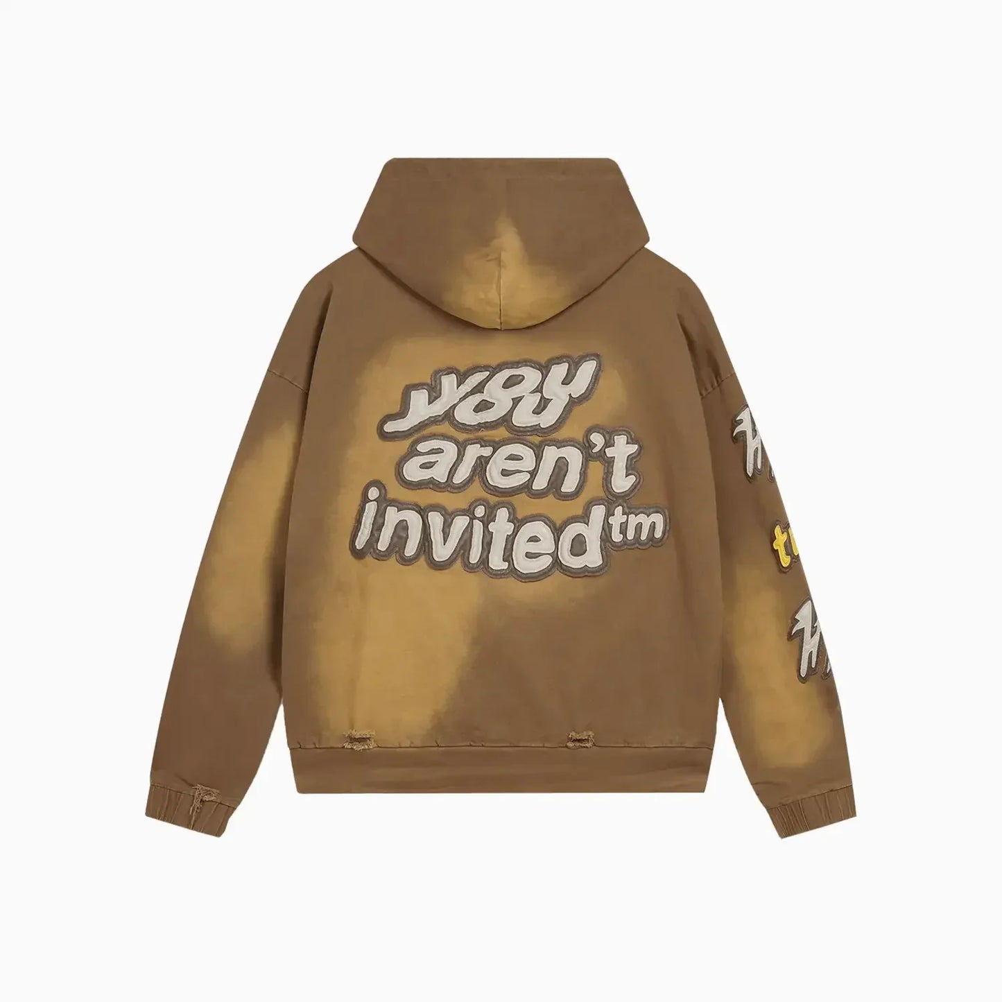 Men's Work Wear Distressed Pull Over Hoodie