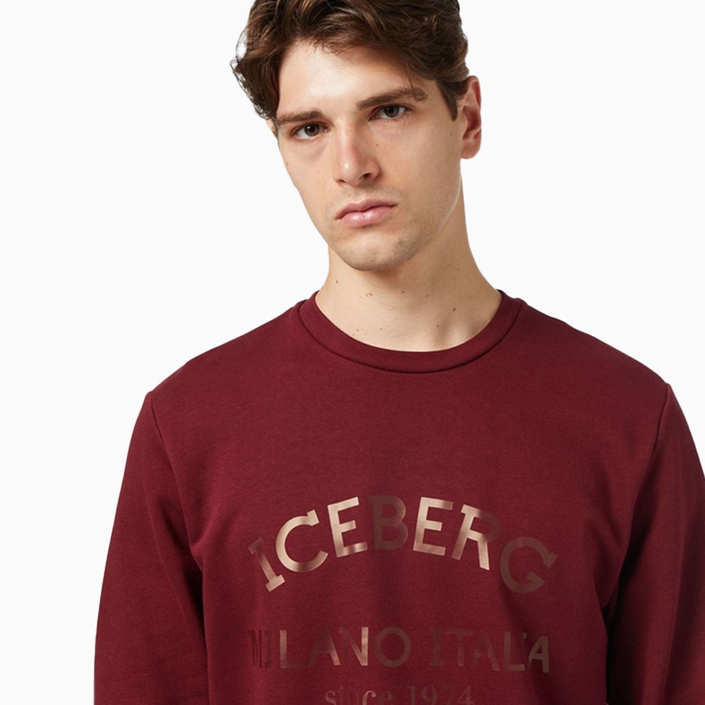 Men's Crew Neck Sweatshirt With Institutional Logo