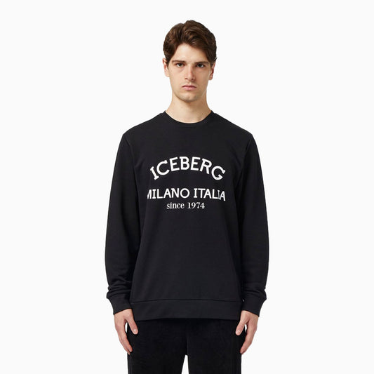 Men's Crew Neck Sweatshirt With Institutional Logo