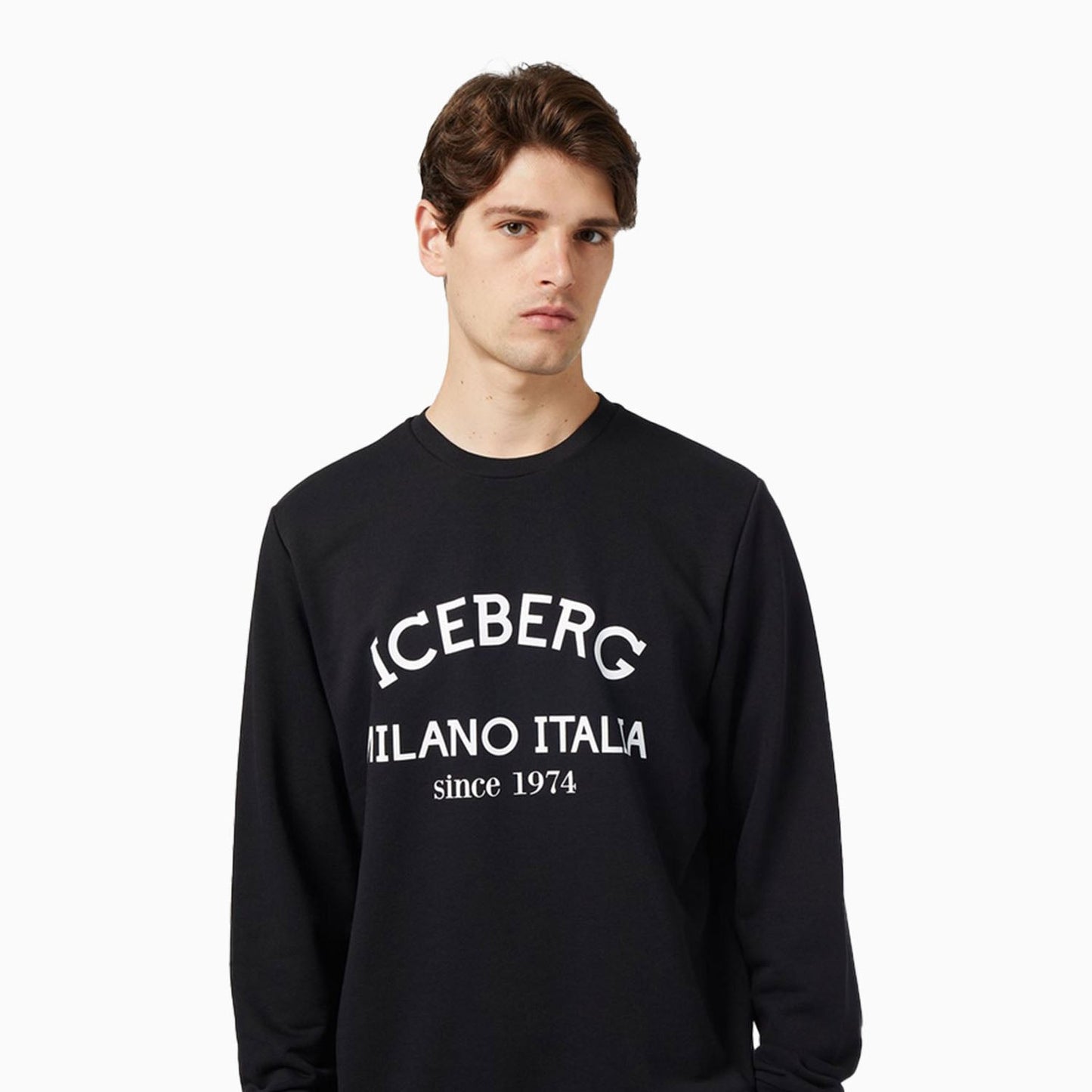 Men's Crew Neck Sweatshirt With Institutional Logo