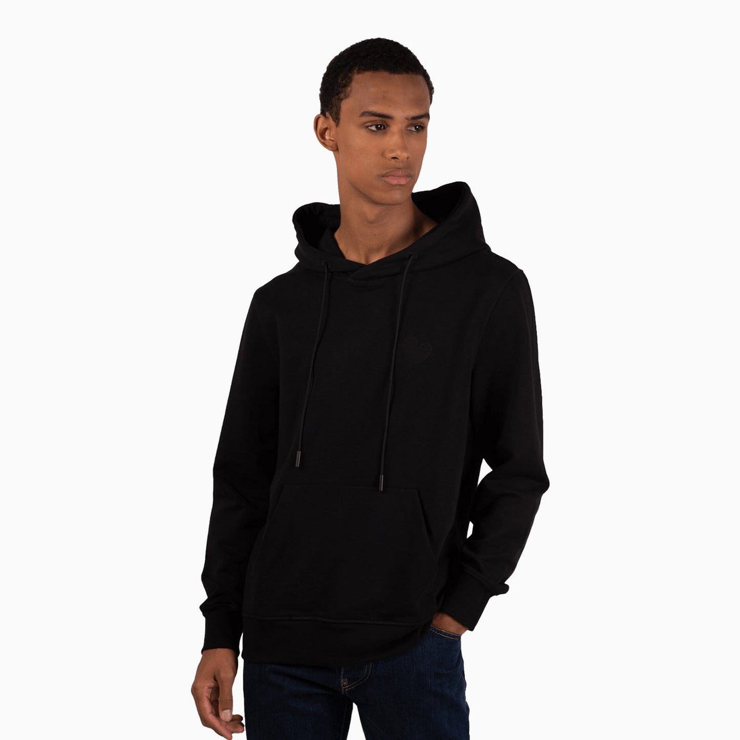 Men's Classic Heart Fleece Pull Over Hoodie