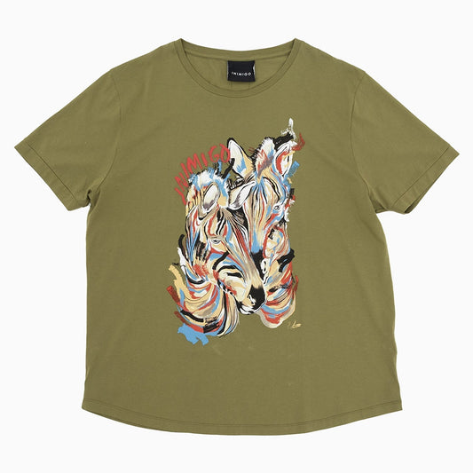 Men's Tribal Zebra Graphic T Shirt