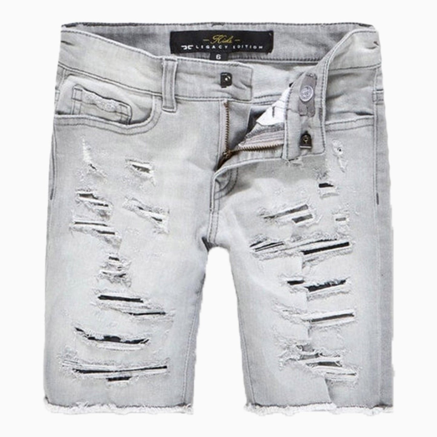 Kid's Shredded Abyss Denim Shorts
