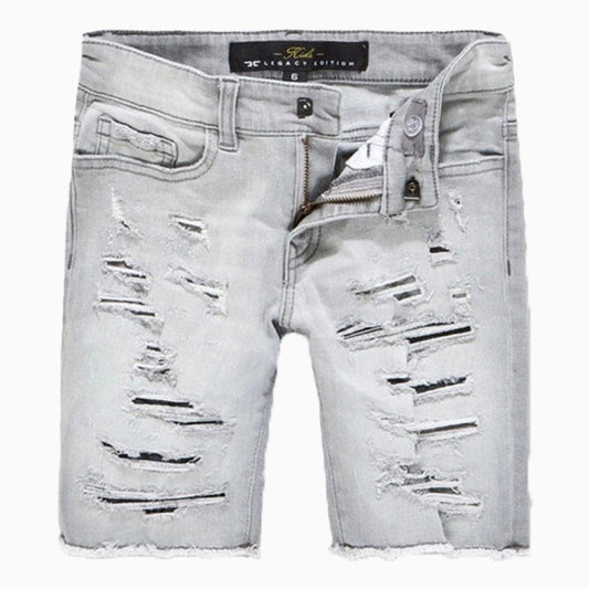 Kid's Shredded Abyss Denim Shorts